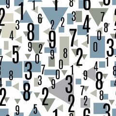 Seamless Pattern with the Numbers