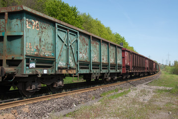 Fototapeta na wymiar Train, Wagon, rail