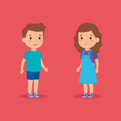 Boy and girl cartoon