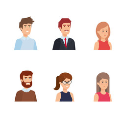 Fototapeta premium Women and men avatar design