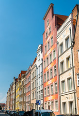 Fototapeta na wymiar Buildings in the historic centre of Gdansk, Poland
