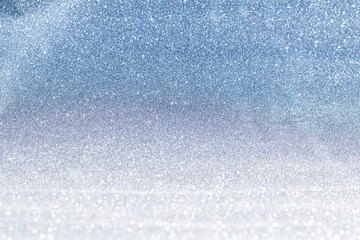 Fototapeta premium Blurred of Silver foil effect make many bokeh for abstract background