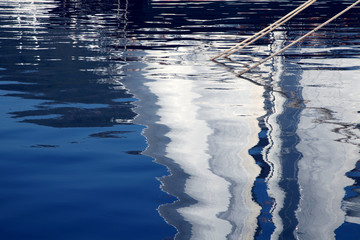 Ropes and sail reflections, spectacular nautical background © whitehoune