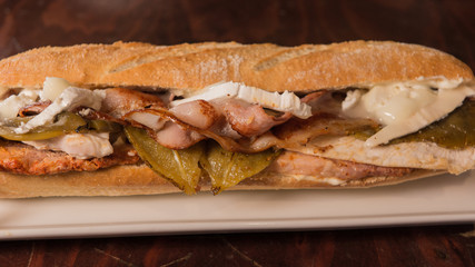 Bacon and goat cheese sandwich