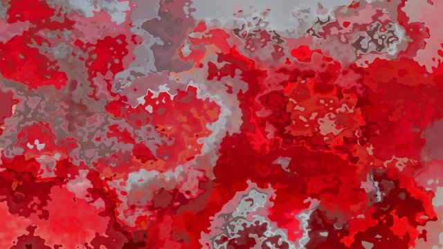 abstract animated twinking stained background seamless loop video - watercolor splotch effect - bloody red gray color