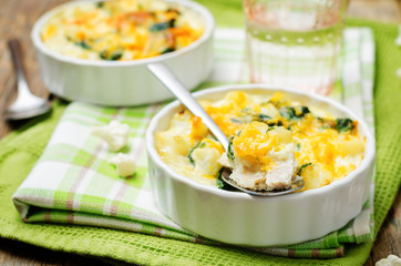 Chicken Spinach Cauliflower casserole
