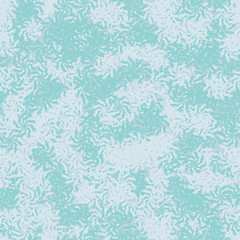 Fototapeta na wymiar Winter seamless pattern with chaotic snowflakes in different shades of blue color