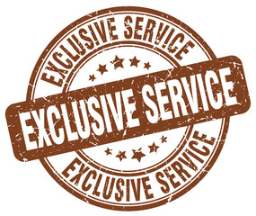 exclusive service brown grunge round vintage rubber stamp