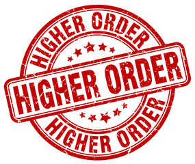 higher order red grunge stamp