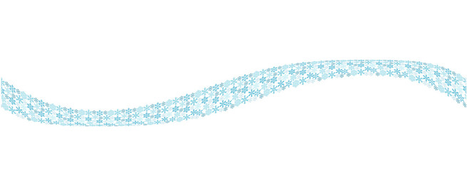 Ornament of snowflakes in the form of a wave