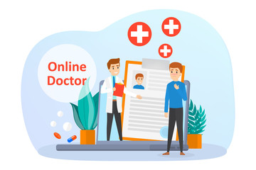 Online consultation with doctor. Remote medical treatment