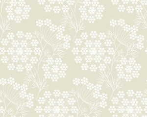 modern shapes dill or fennel seamless pattern