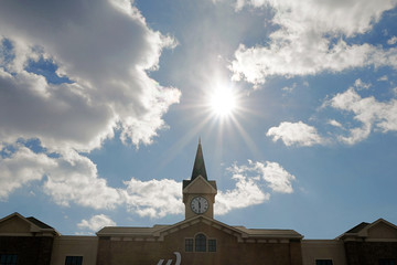 Sunshine on the clock tower