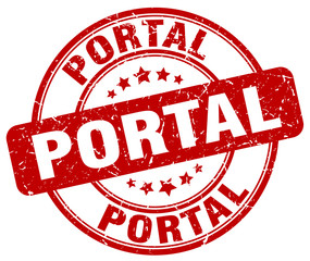 portal red grunge stamp