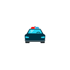 Police car icon. vector symbol isolated on white