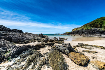 Fintra beach is a beautiful sandy beach just a couple of kilometers outside the fishing port of Killybegs, Co Donegal, Ireland