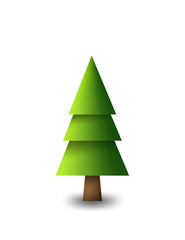 Christmas tree flat illustration