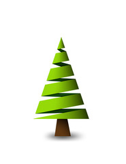 Christmas tree flat illustration