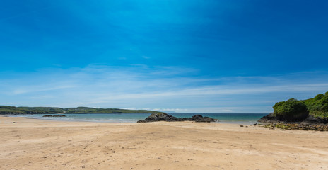Fintra beach is a beautiful sandy beach just a couple of kilometers outside the fishing port of Killybegs, Co Donegal, Ireland
