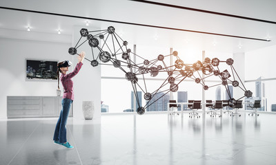 Fototapeta premium Most new entertainment and communication technologies in use. Mi