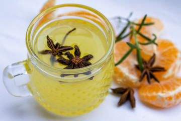 tangerines with anise and rosemary