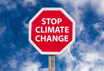 stop climate change sign