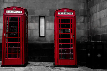 Traditional British Phone Booths