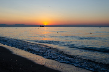 Sunrise on the beach.
