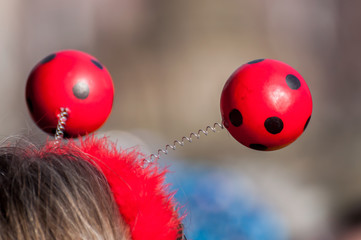 Karnevalsjeck mit Kopfschmuck