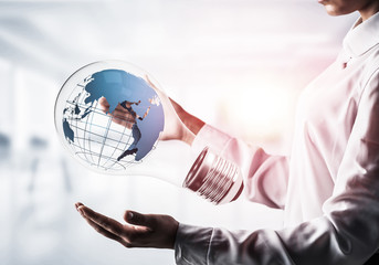 Innovations for the world protection concept.