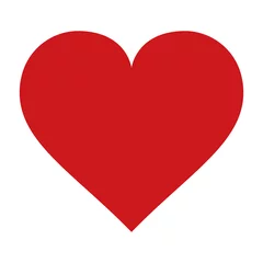 Foto op Plexiglas Red heart icon vector © warmworld