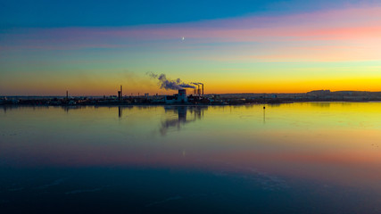 Fototapeta na wymiar Industrial sunset