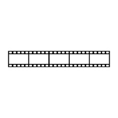 A black and white vector silhouette of a roll of film