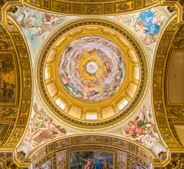 Dome in the Basilica of Sant'Andrea della Valle, with the fresco 