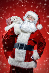 santa claus with gift