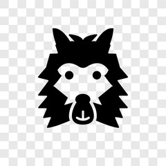 Lama vector icon isolated on transparent background, Lama transparency logo design