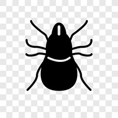Mite vector icon isolated on transparent background, Mite transparency logo design