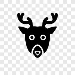 Deer vector icon isolated on transparent background, Deer transparency logo design