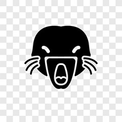 Mole vector icon isolated on transparent background, Mole transparency logo design