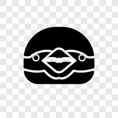 Penguin vector icon isolated on transparent background, Penguin transparency logo design