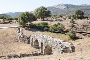 Ancient roman ruins of Baelo Claudia Bolonia beach Cadiz Andalusia Spain