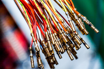 Miniature multi-pin connectors of female type.