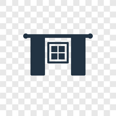 Window vector icon isolated on transparent background, Window transparency logo design