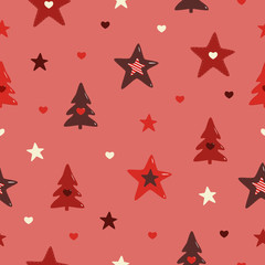 Merrry Christmas pattern stars