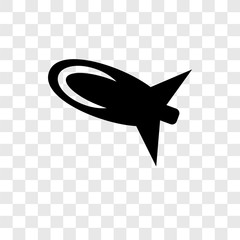 Bomb vector icon isolated on transparent background, Bomb transparency logo design