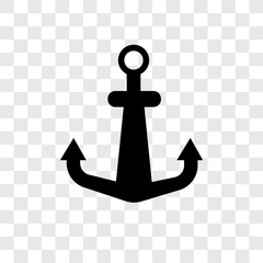 Anchor vector icon isolated on transparent background, Anchor transparency logo design