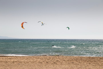 Kitesurfing in Barbate Andalusia Spain