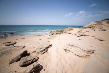 Trafalgar lighthouse in Barbate Cadiz Spain