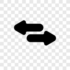 Horizontal arrows vector icon isolated on transparent background, Horizontal arrows transparency logo design