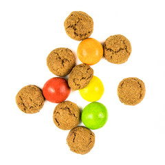 Bunch of pepernoten cookies and sweets